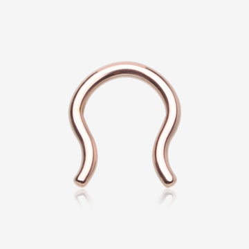 Implant Grade Titanium Rose Gold PVD Basic Septum Retainer